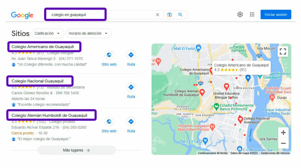 diseño de paginas web parta colegio en guayaquil
